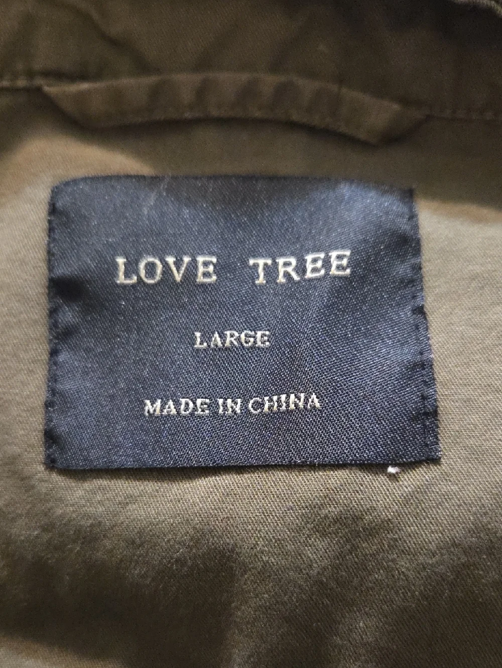 Love Tree Armym jacket size Large - Picture 4 of 5